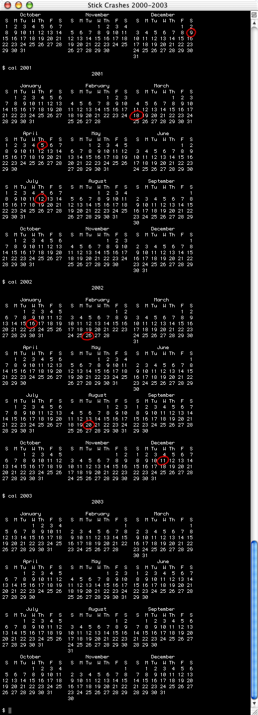 Crash Calendar